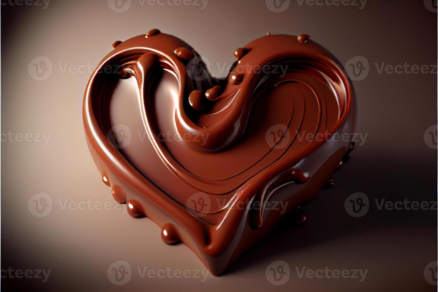 chocolate en el formar de corazón San Valentín día 3d y ilustraciones foto