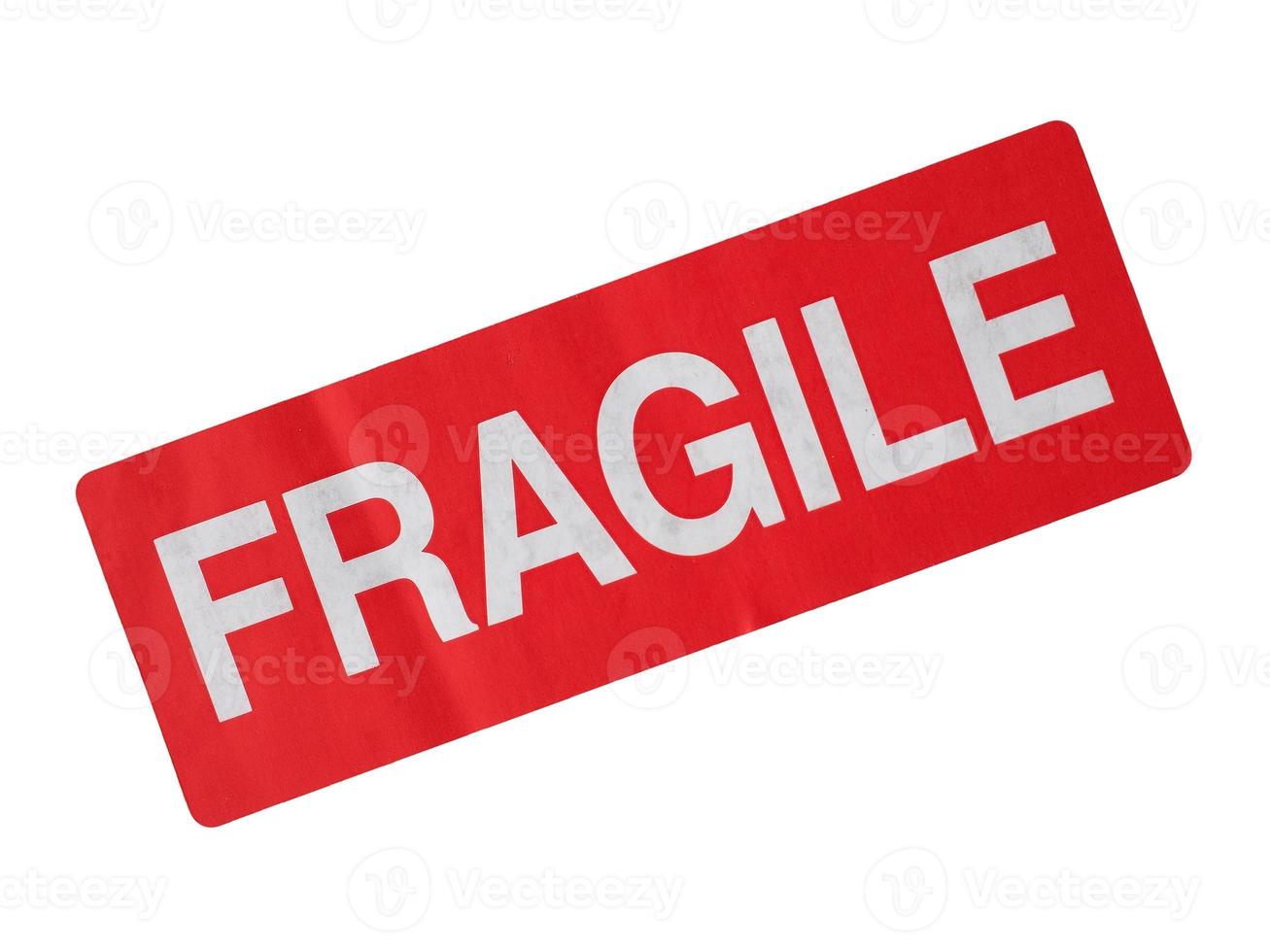 fragile sign label sign isolated over white photo