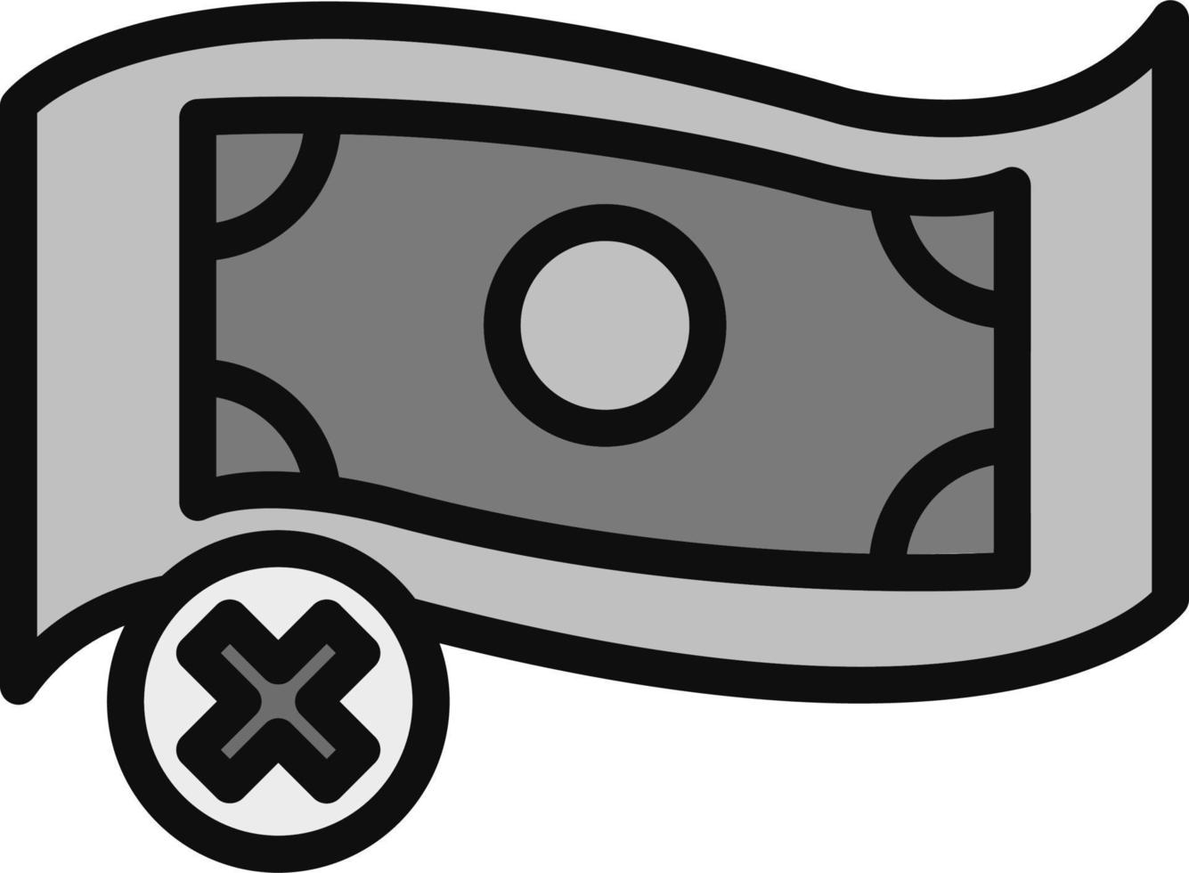 No dinero vector icono