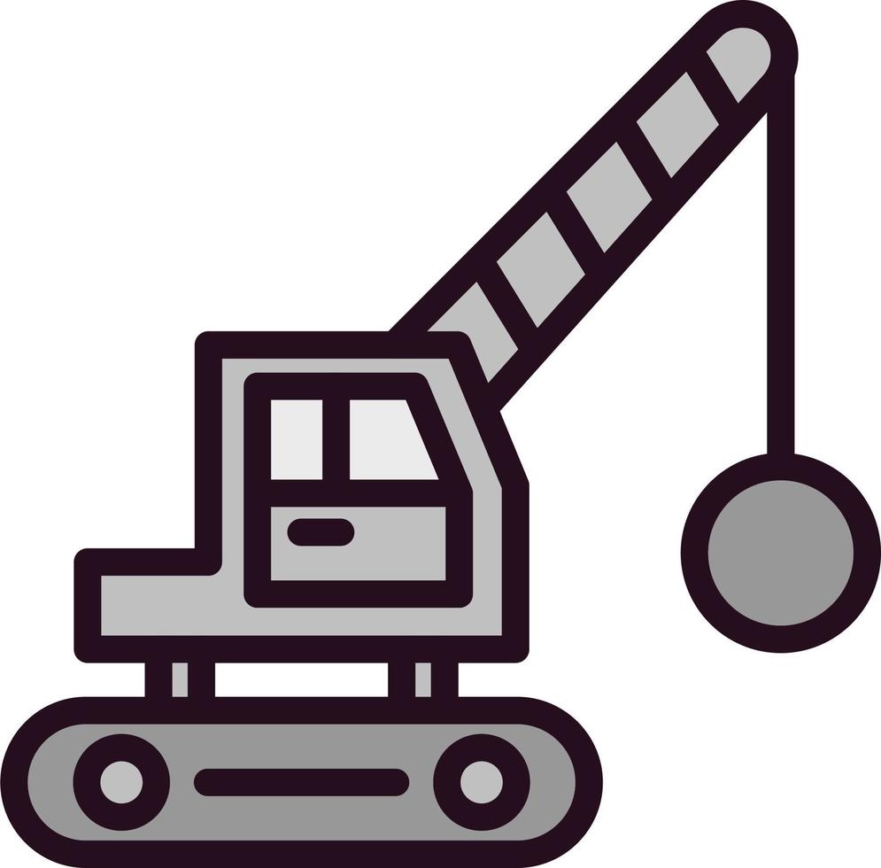 Demolition Crane Vector Icon
