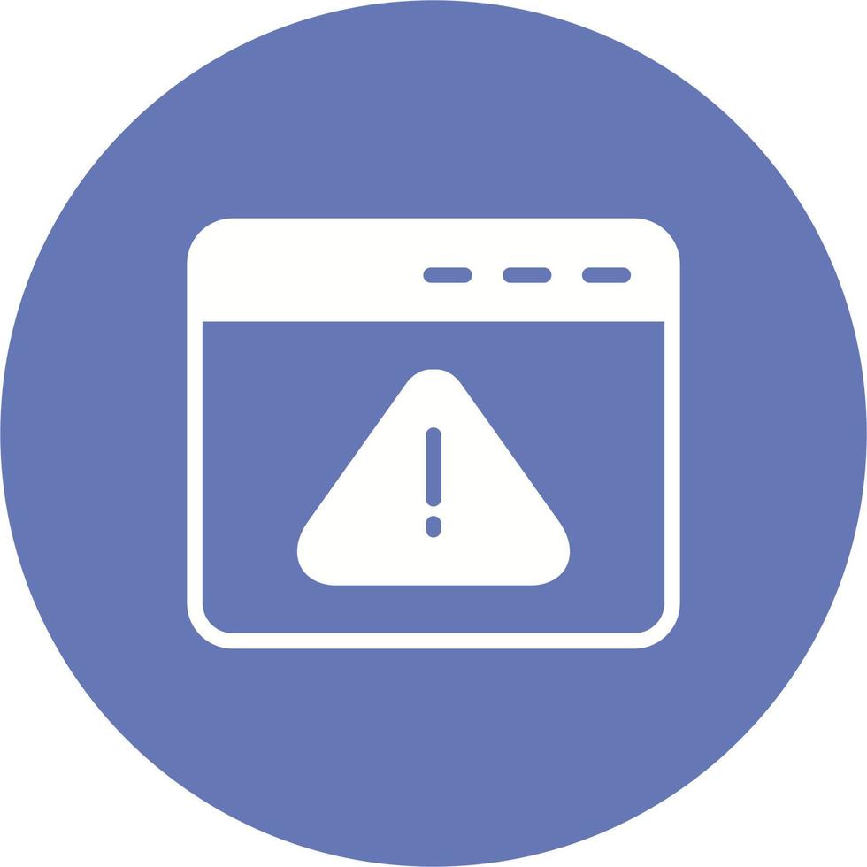 Warning Browser Vector Icon