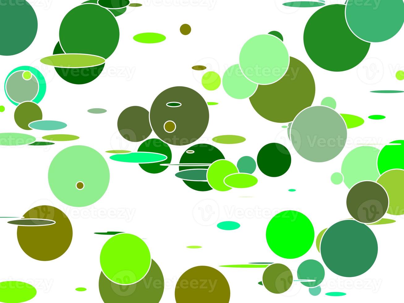 green shapes background photo