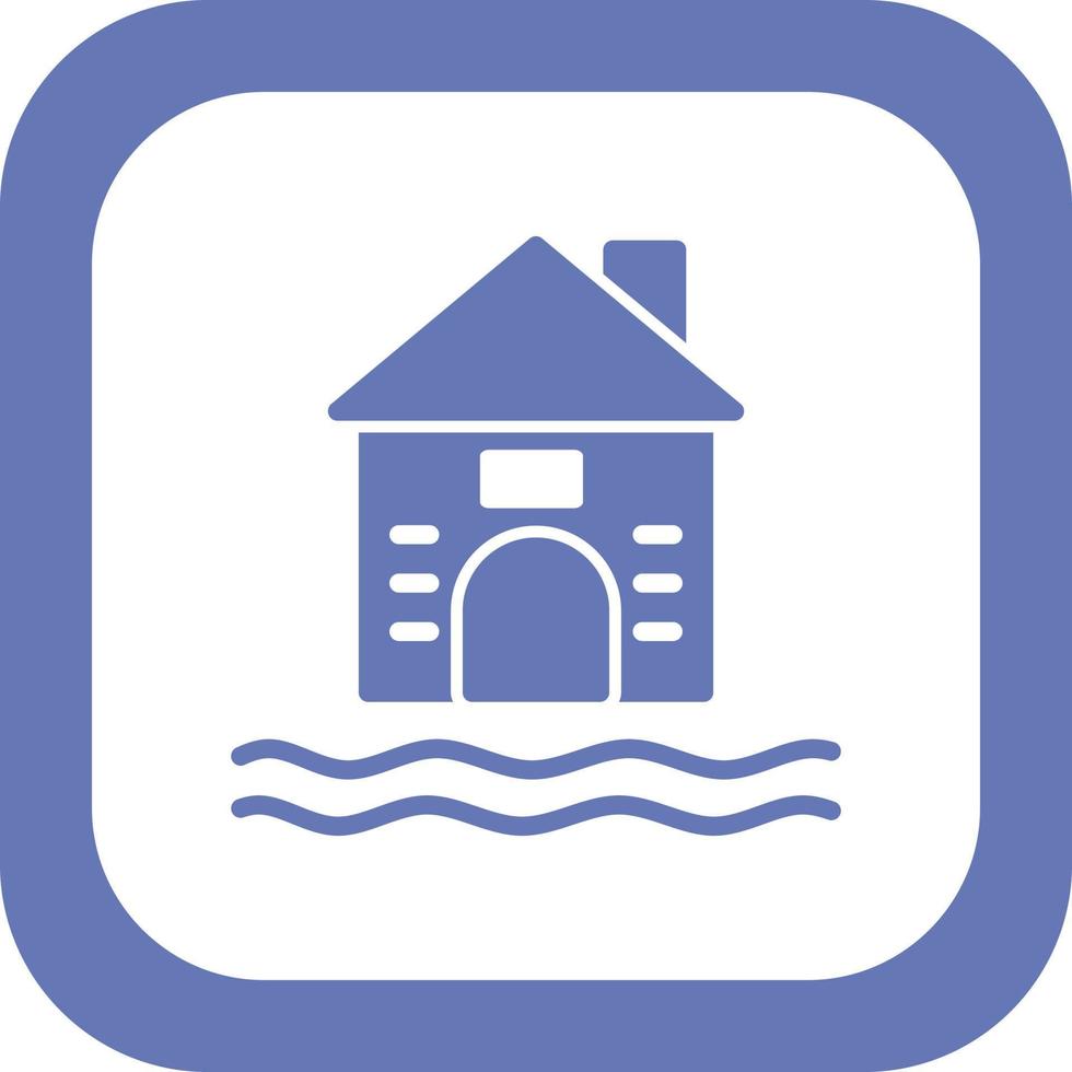 Flooded House Vector Icon