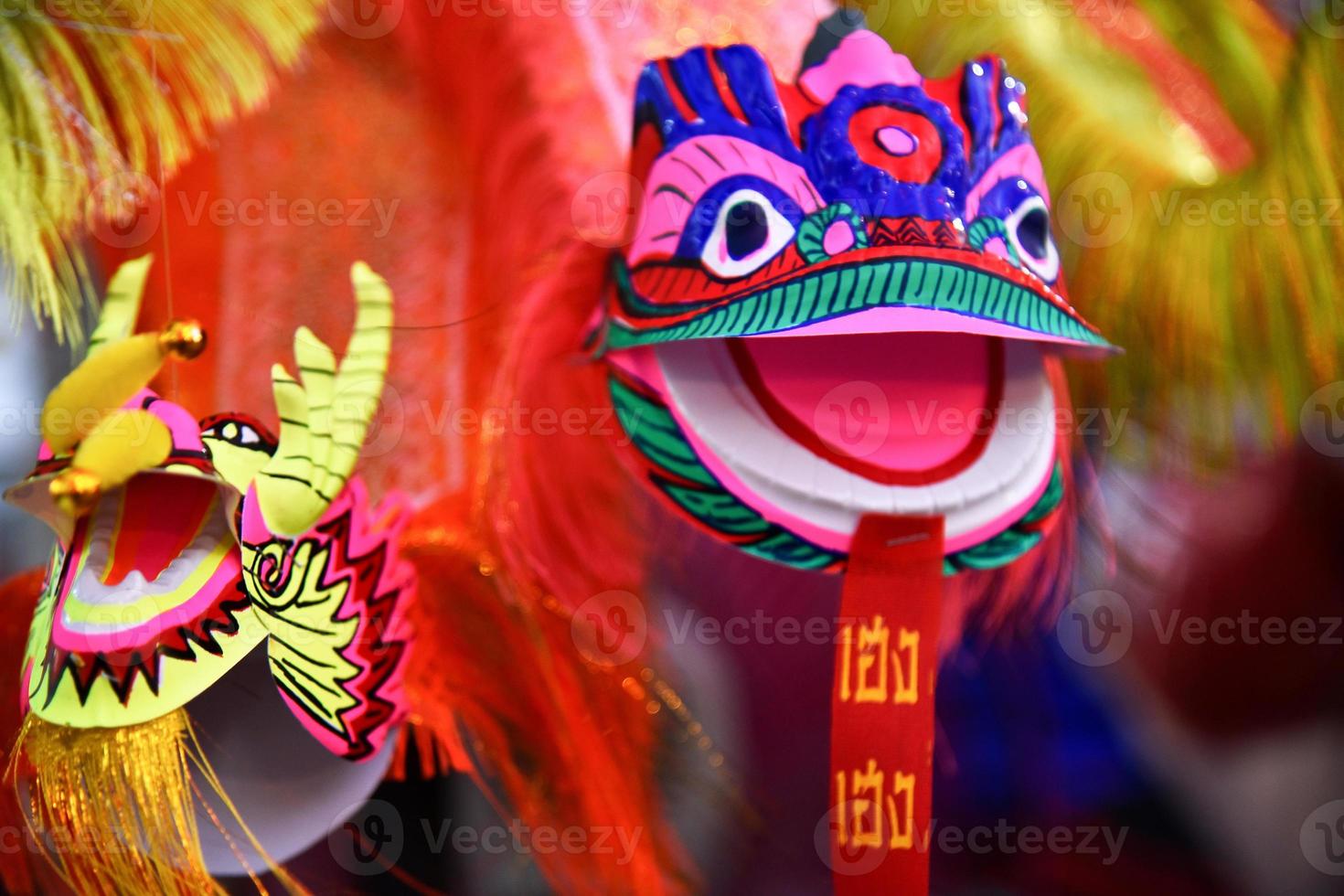 Dragon and Lion puppet paper toys photo