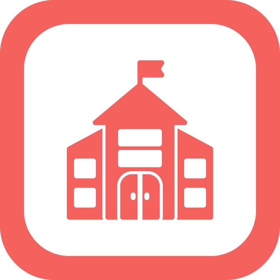 Kindergarten Building Vector Icon