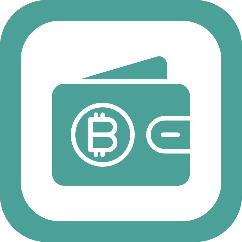 icono de vector de billetera bitcoin