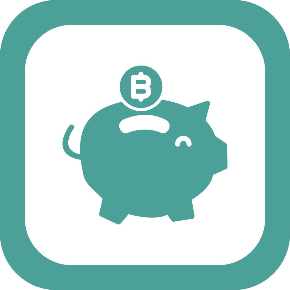 Bitcoin Piggy Bank Vector Icon