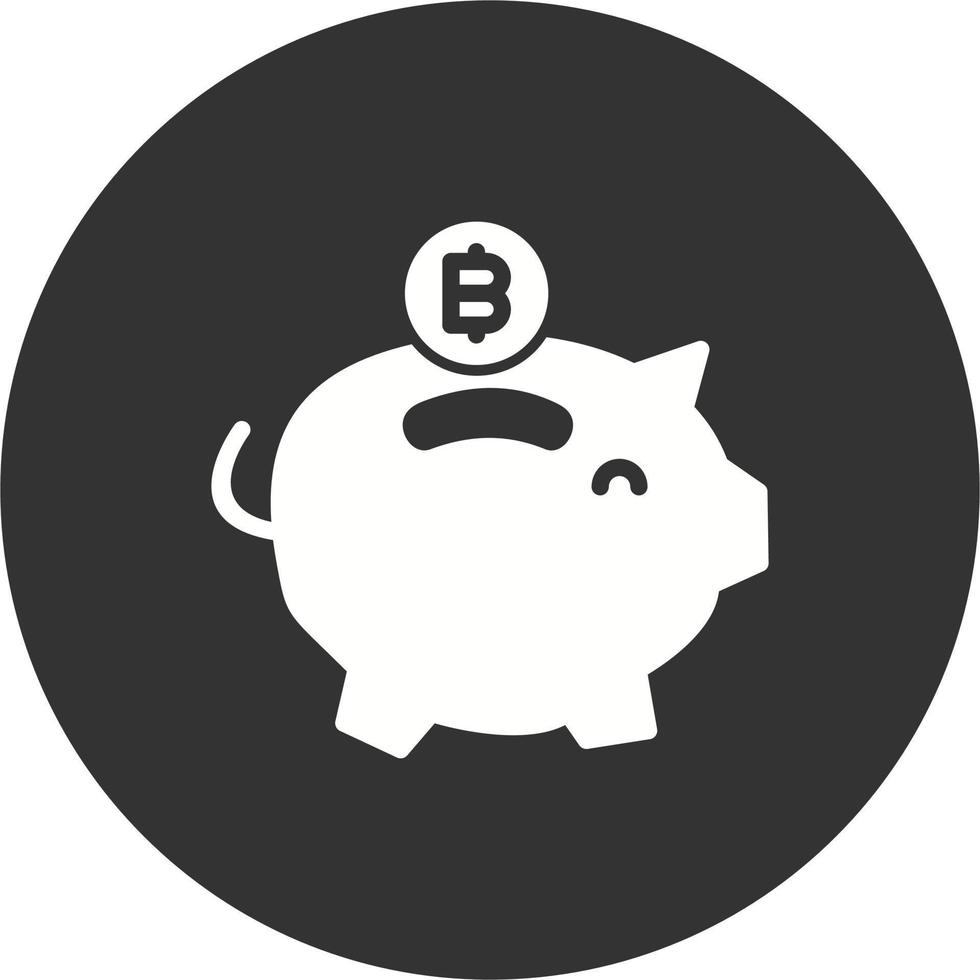 Bitcoin Piggy Bank Vector Icon