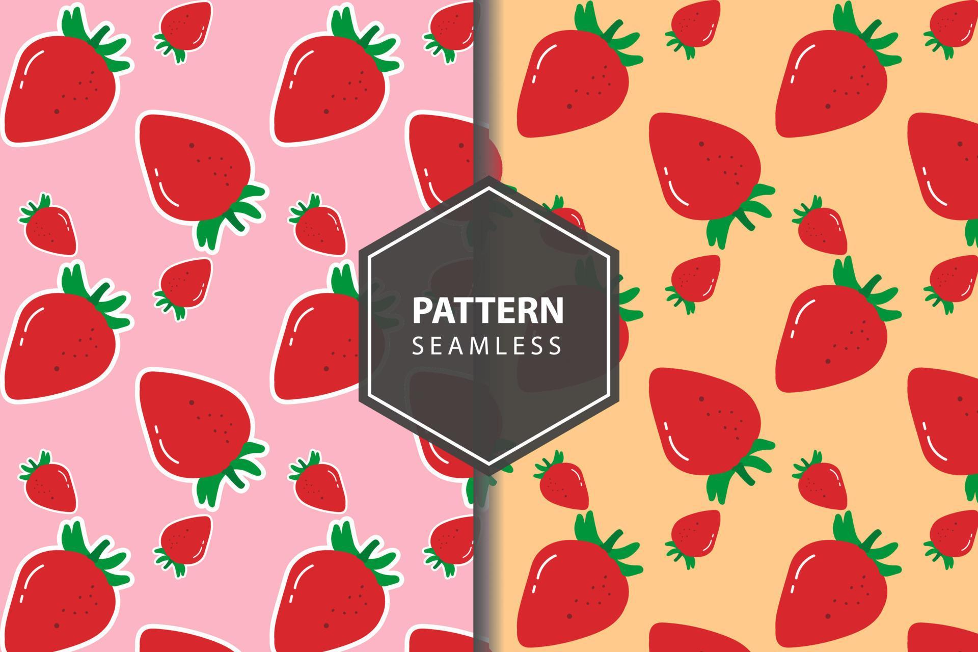 Homemade strawberry jam collection. Paper label and seamless patterns