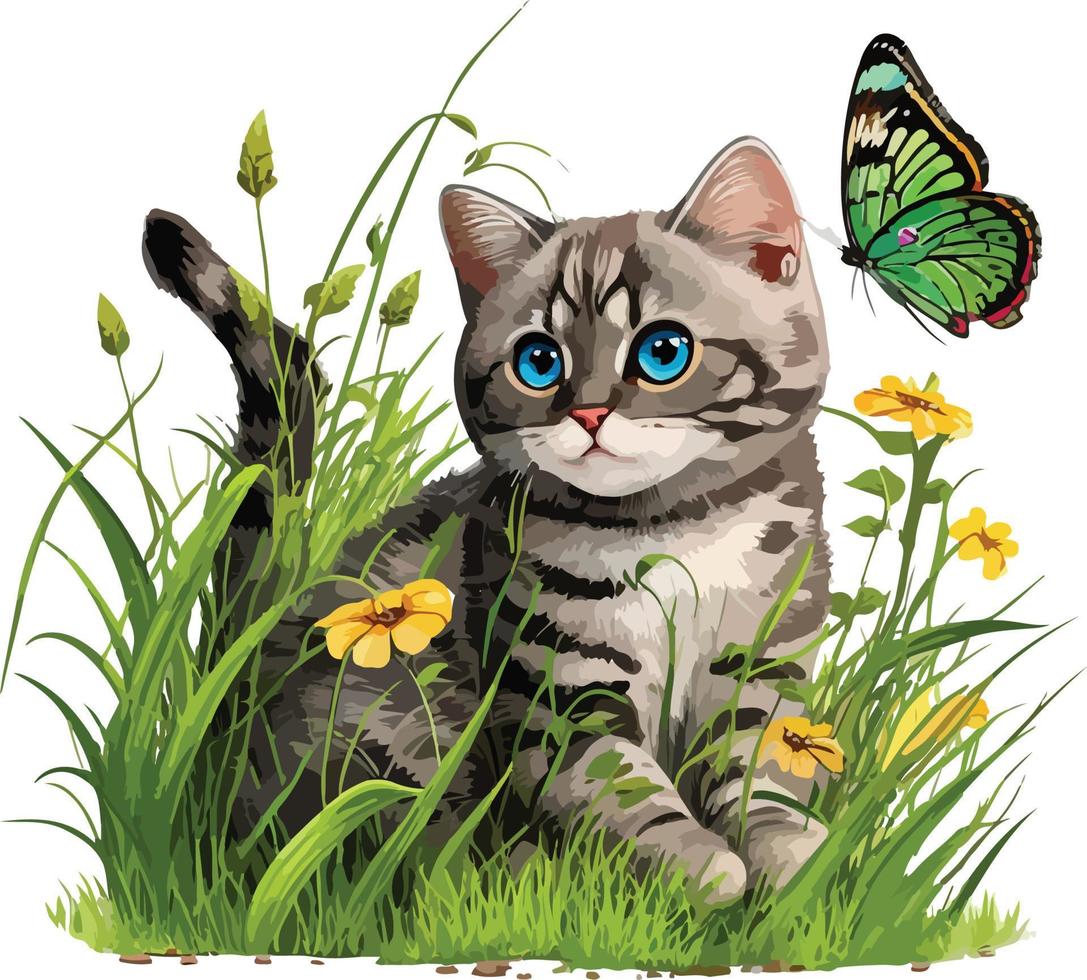 watercolor colorful animals vector