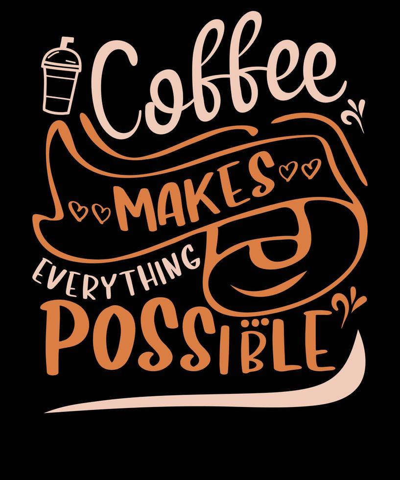 Coffee t shirt design vector eps