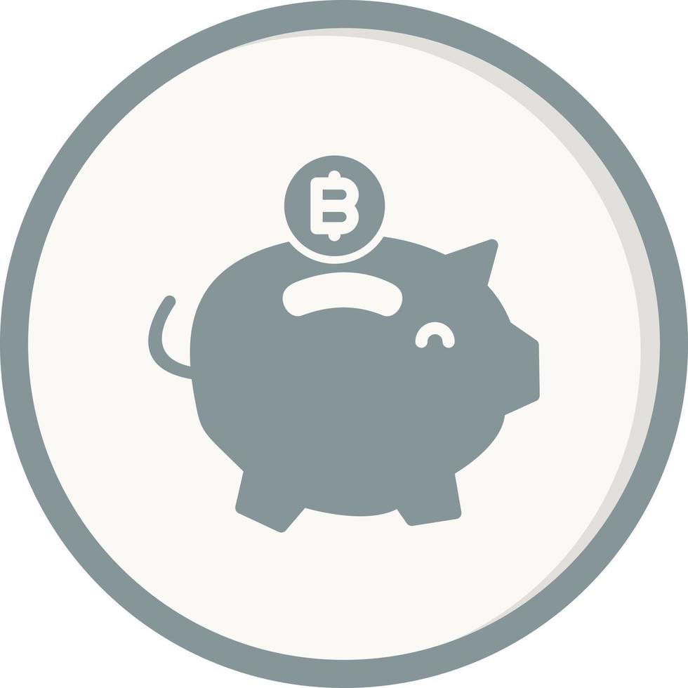 Bitcoin Piggy Bank Vector Icon