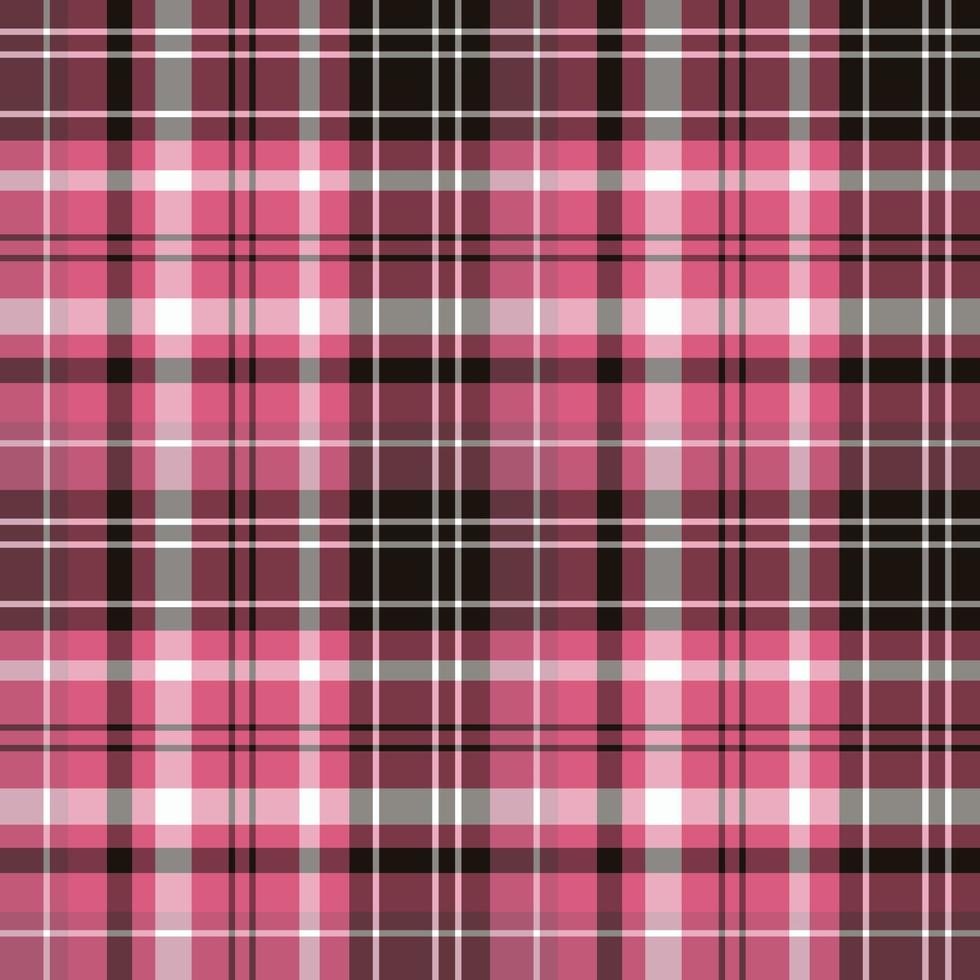 Black and pink tartan plaid seamless pattern Vector Image