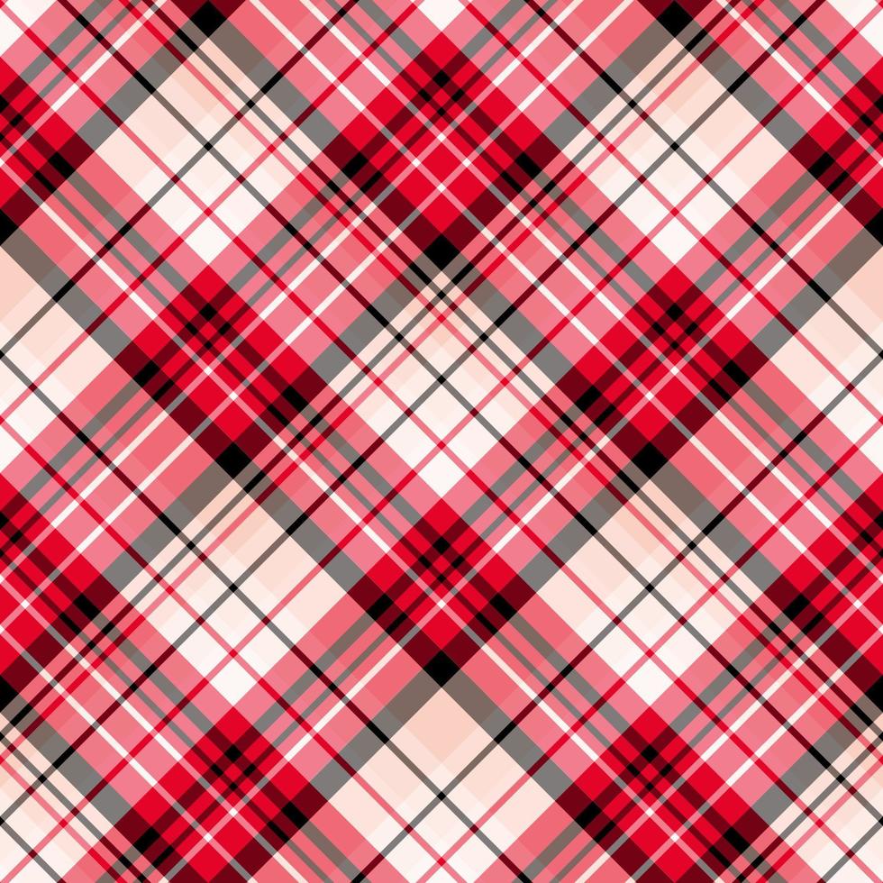 patrón impecable en colores rojo, blanco y negro para tela escocesa, tela, textil, ropa, mantel y otras cosas. imagen vectorial 2 vector