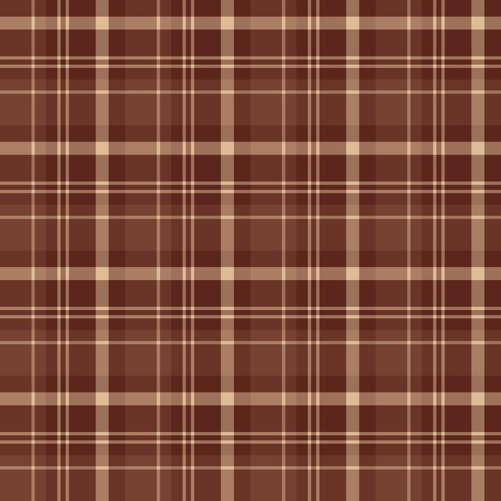 Seamless pattern in light and dark brown colors for plaid, fabric, textile, clothes, tablecloth and other things. Vector image.