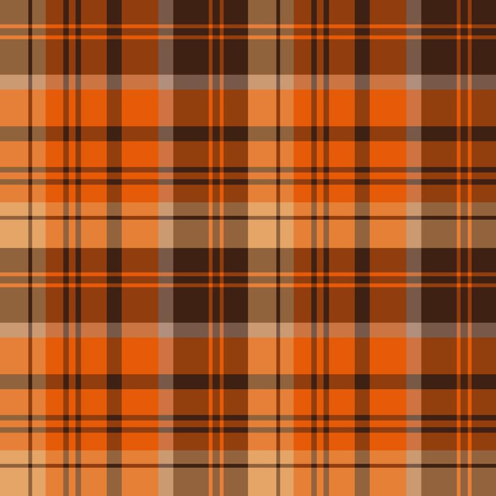 Seamless pattern in autumn brown and orange colors for plaid, fabric, textile, clothes, tablecloth and other things. Vector image.