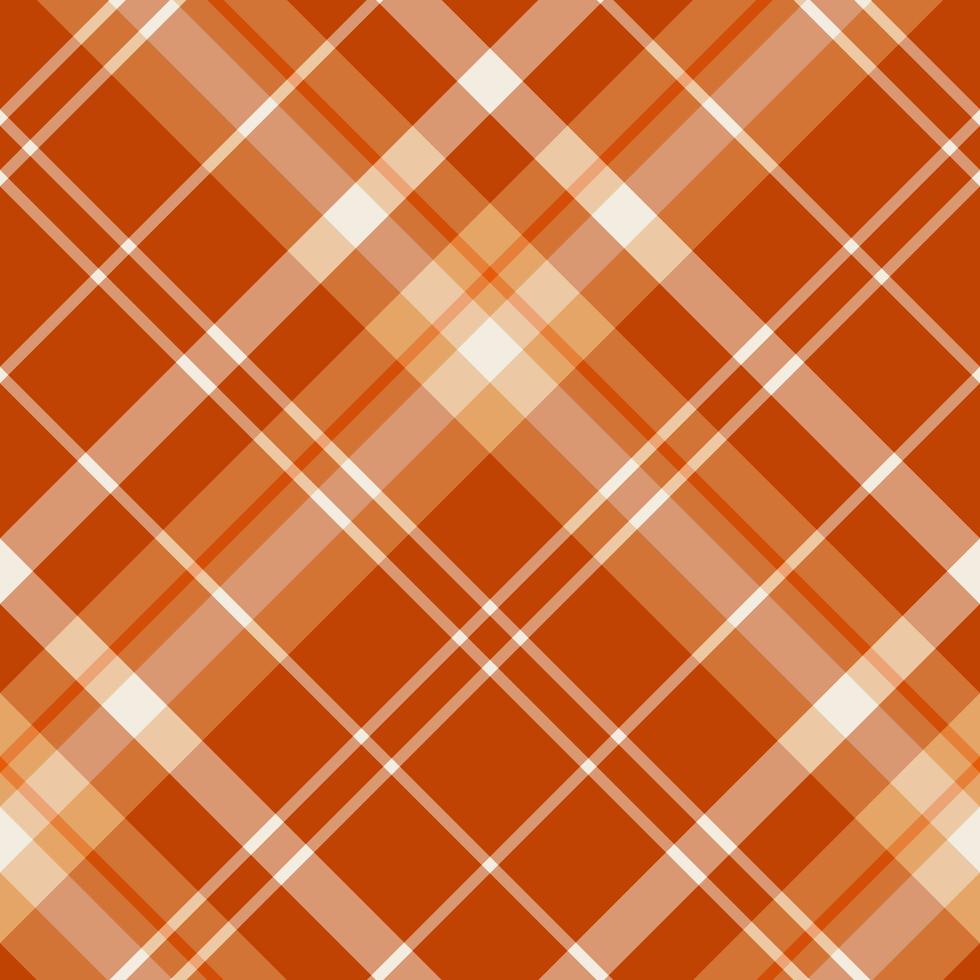Seamless pattern in autumn orange colors for plaid, fabric, textile, clothes, tablecloth and other things. Vector image.  2