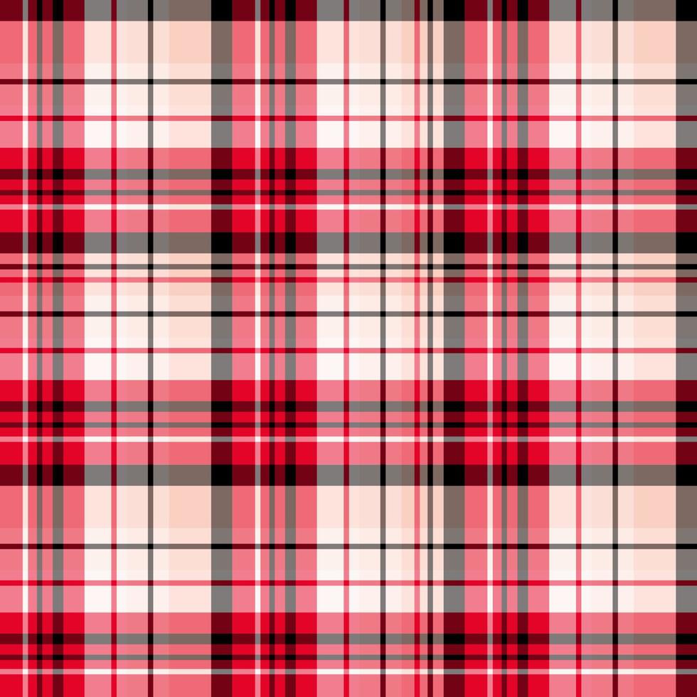 Seamless pattern in red, black and white colors for plaid, fabric, textile, clothes, tablecloth and other things. Vector image.