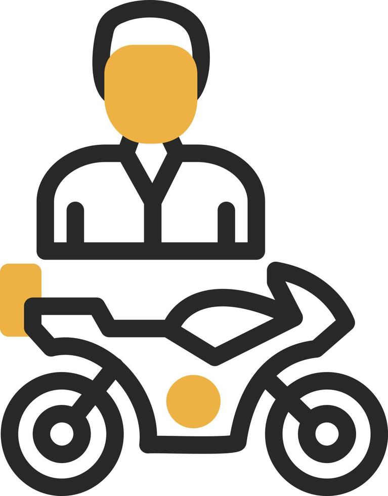 Motorcyclist Vector Icon Design