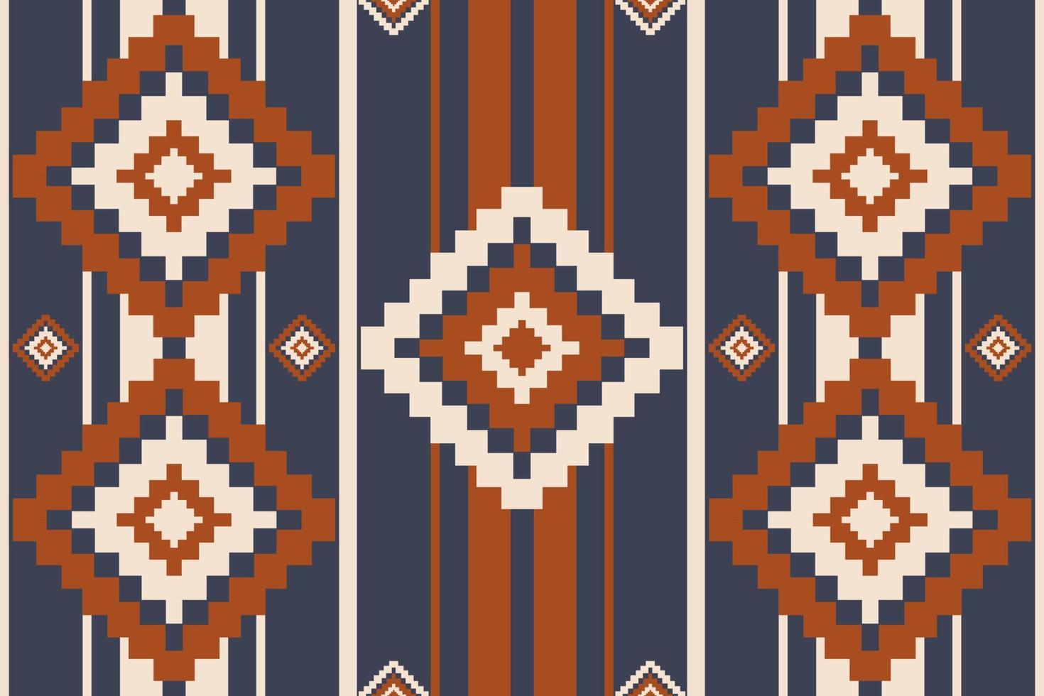 Ethnic geometric pattern. Geometric square diamond stripes seamless pattern background. Ethnic southwest pattern use for fabric, textile, home decoration elements, upholstery, wrapping. vector