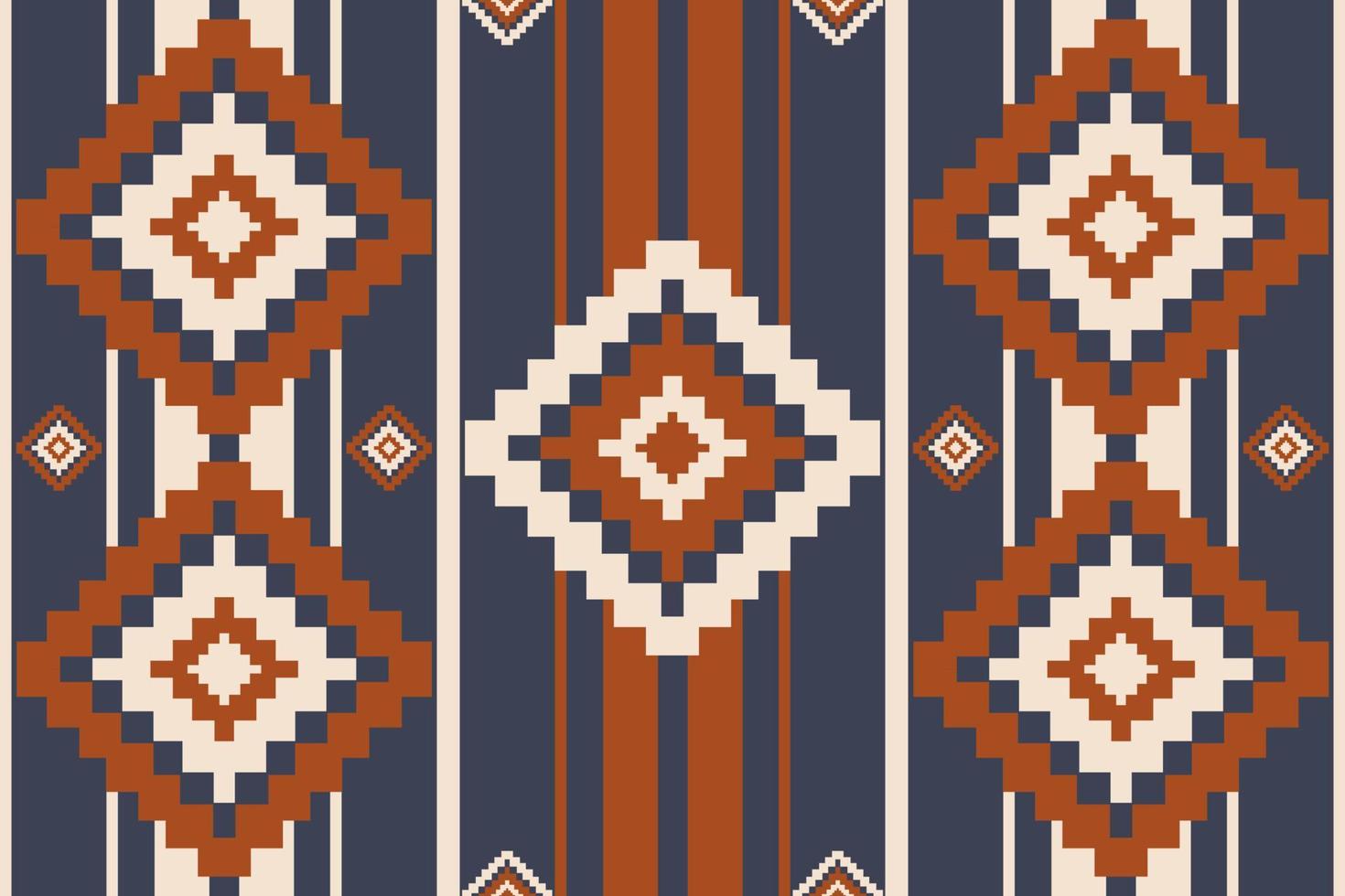 Ethnic geometric pattern. Geometric square diamond stripes seamless pattern background. Ethnic southwest pattern use for fabric, textile, home decoration elements, upholstery, wrapping. vector