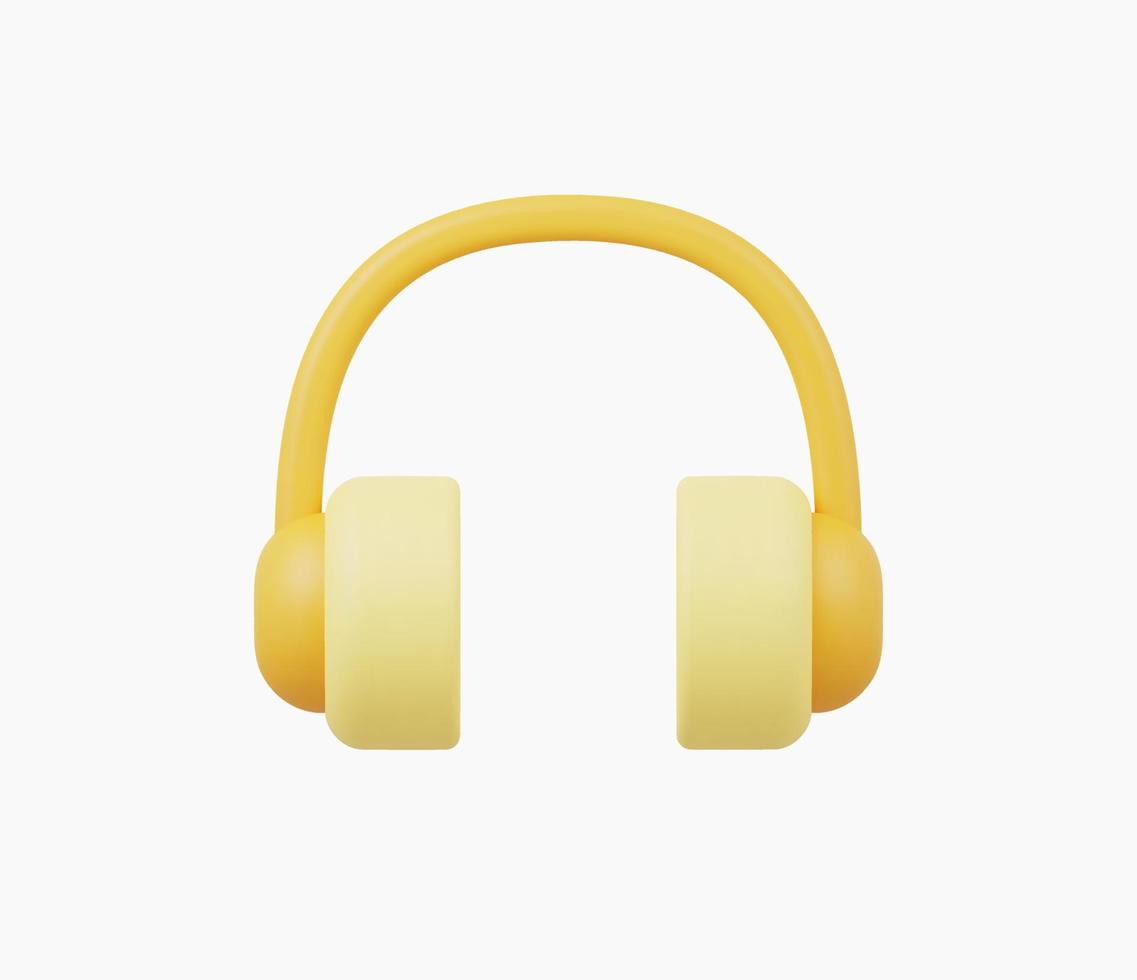 3d Realistic Headphone Icon vector Illustration