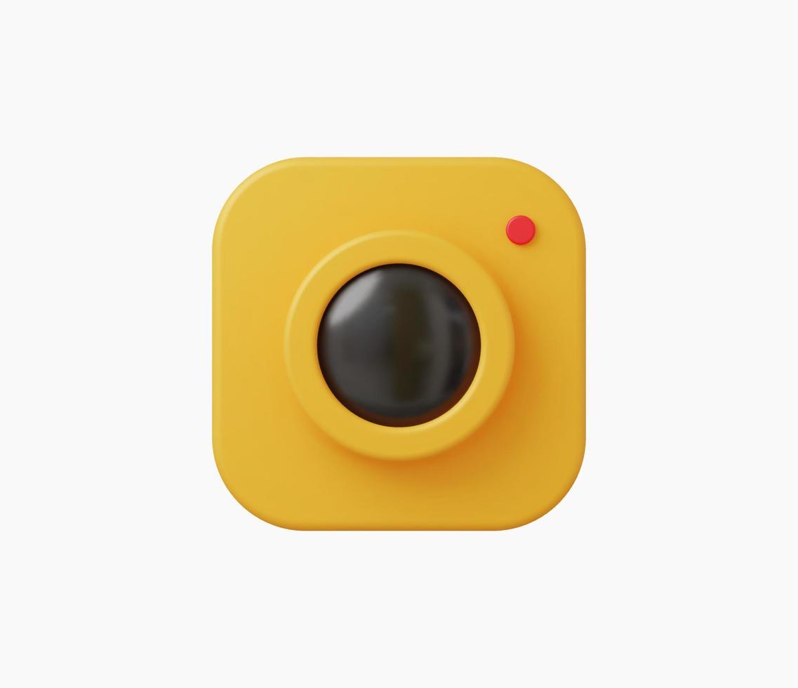3d Realistic Camera icon vector illustration