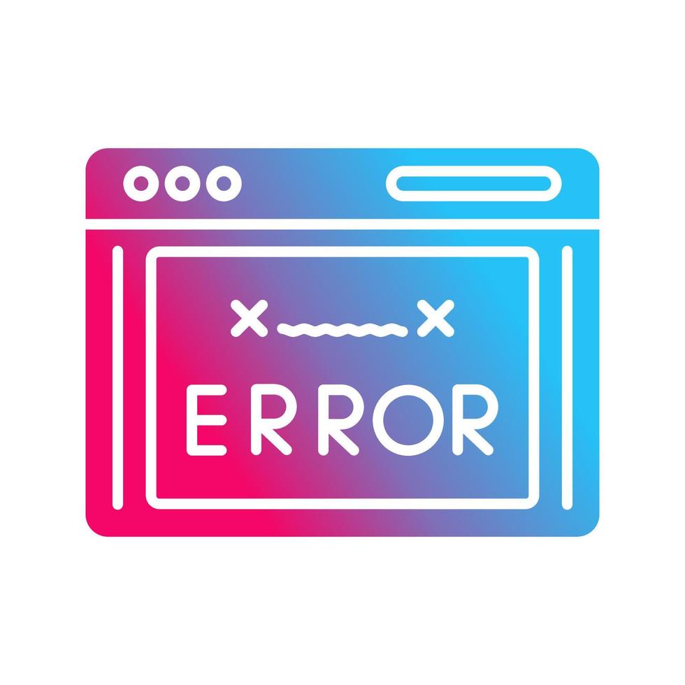 icono de vector de código de error