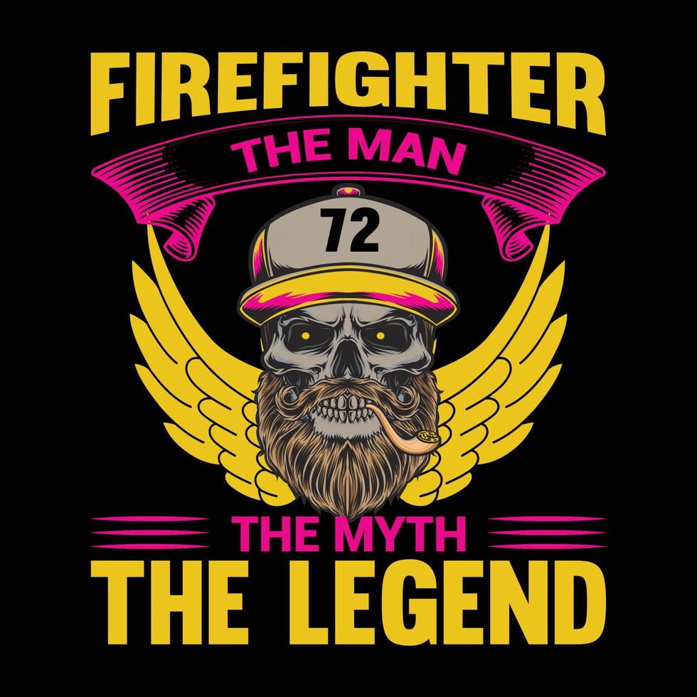FIREFIGHTER THE MAN T-SHIRT vector