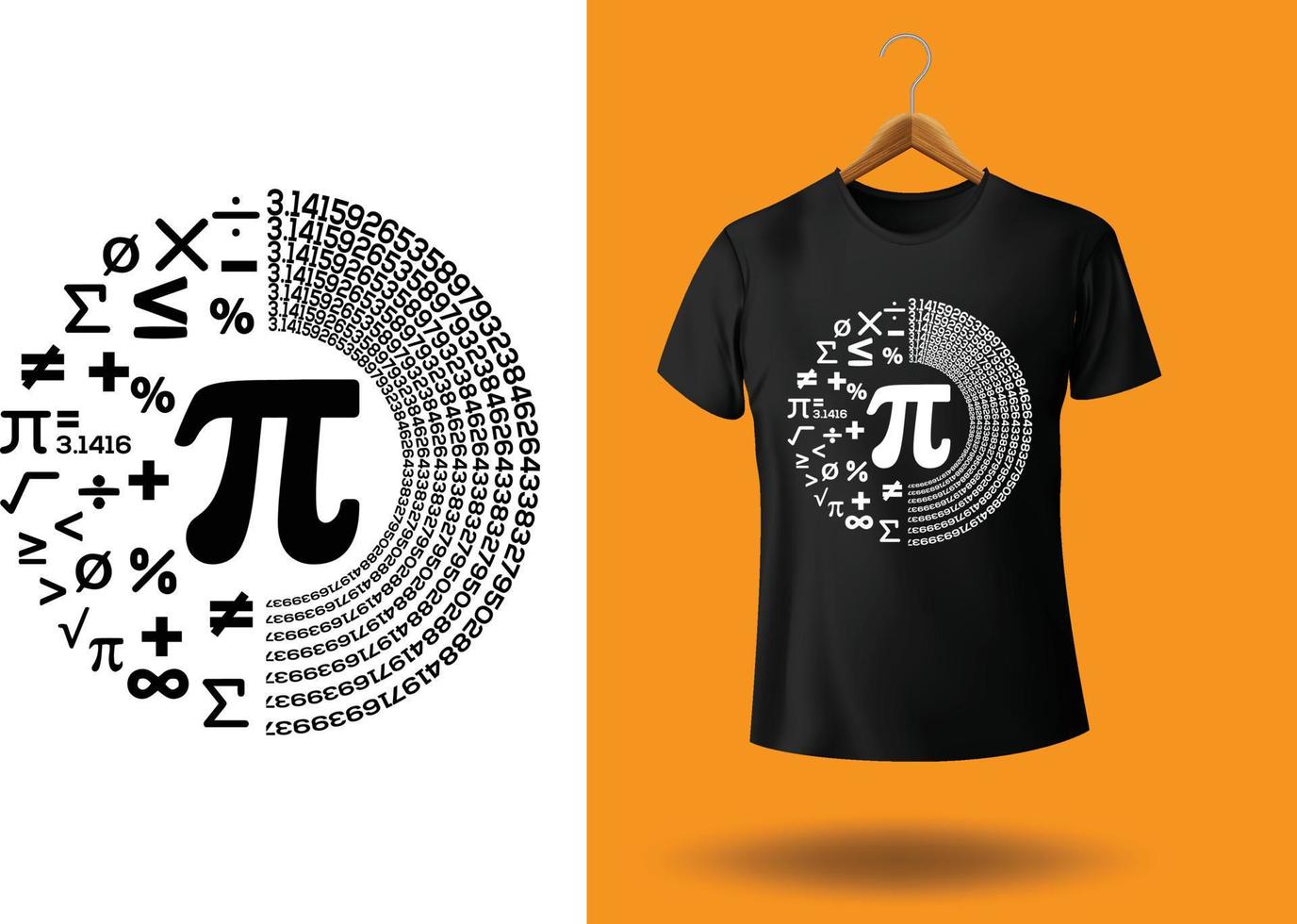 Happy pi day t shirt design vector