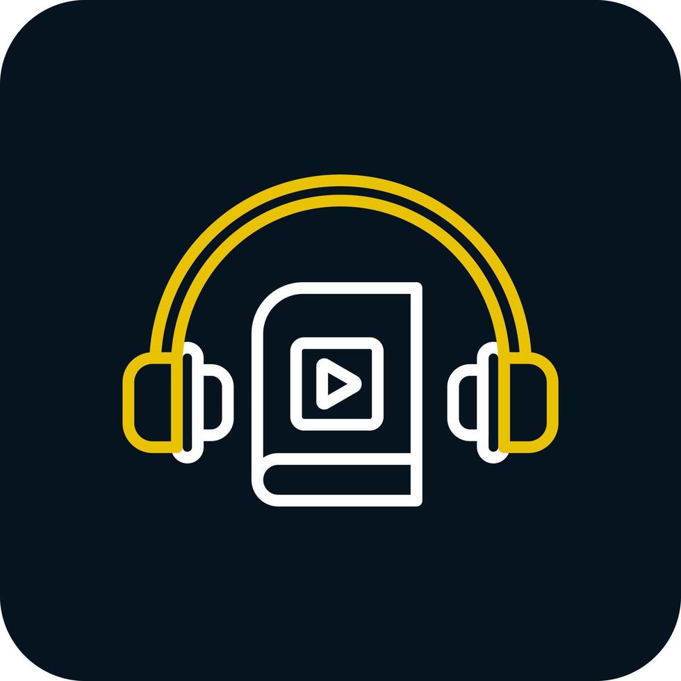 diseño de icono de vector de audiolibro