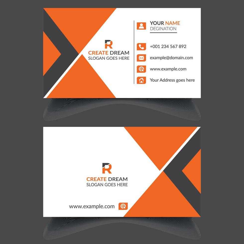 Vector Modern Corporate and Clean Business Card Template