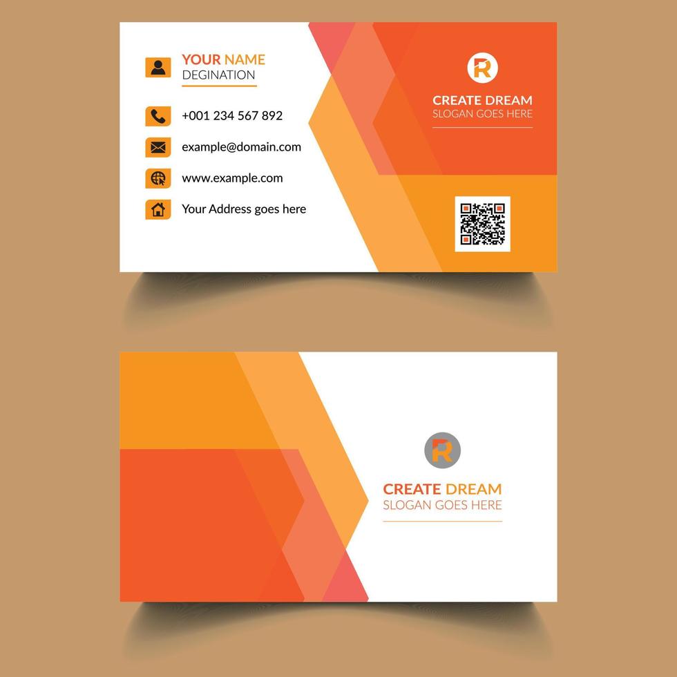 Vector Modern Corporate and Clean Business Card Template