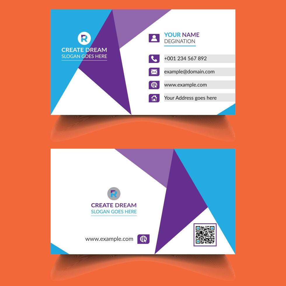 Vector Modern Corporate and Clean Business Card Template