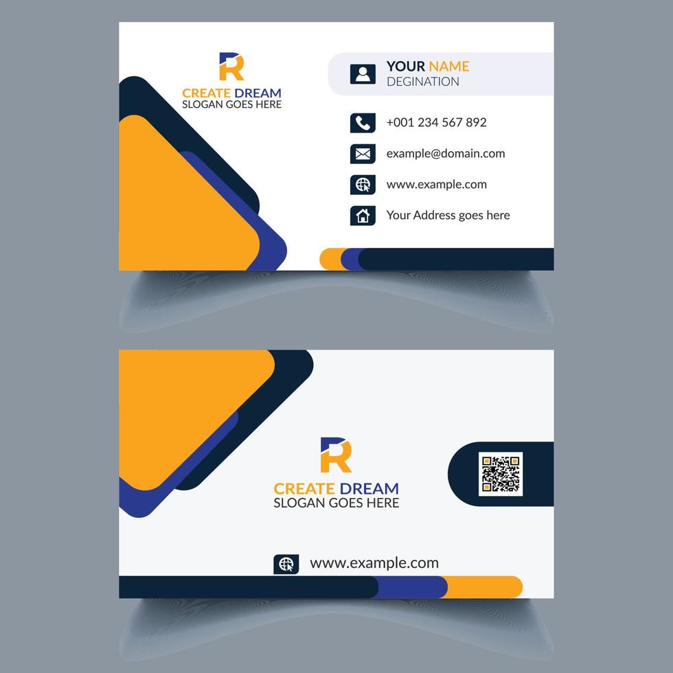 Vector Modern Corporate and Clean Business Card Template