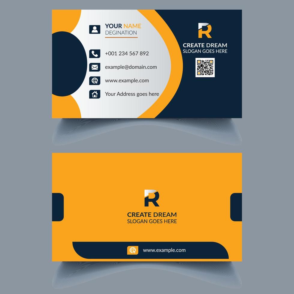 Vector Modern Corporate and Clean Business Card Template