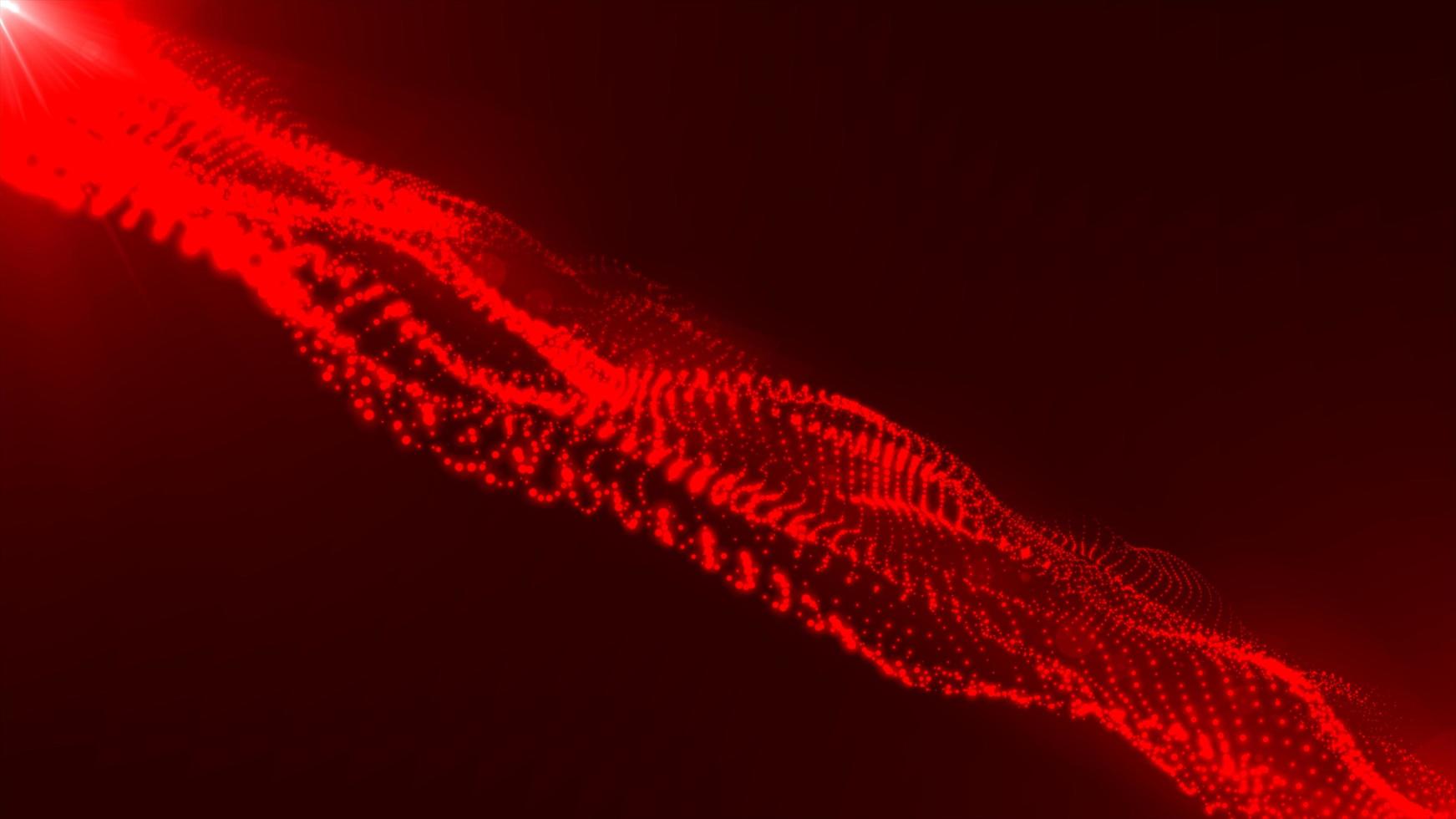 Red particle form, futuristic neon graphic Background, science energy 3d abstract art element illustration, technology artificial , shape theme wallpaper photo
