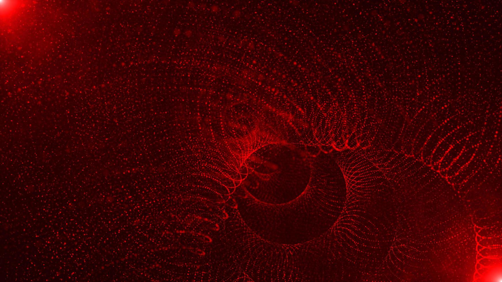Red beautiful particle form, futuristic neon graphic Background, science energy 3d abstract art element illustration, technology artificial , shape theme wallpaper photo