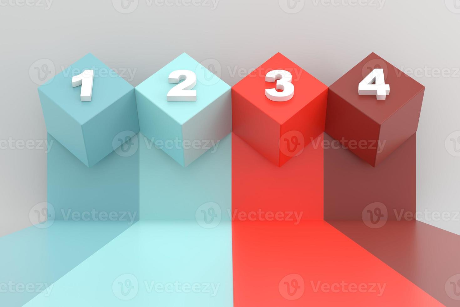 Set of infographic colorful banners square sections photo