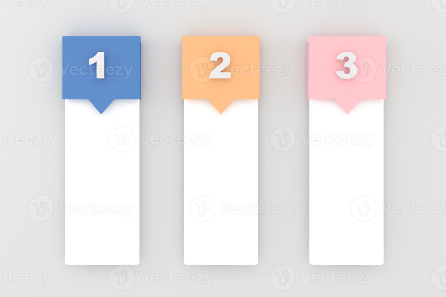 infographics banner design as set of 3, business design, step presentation photo