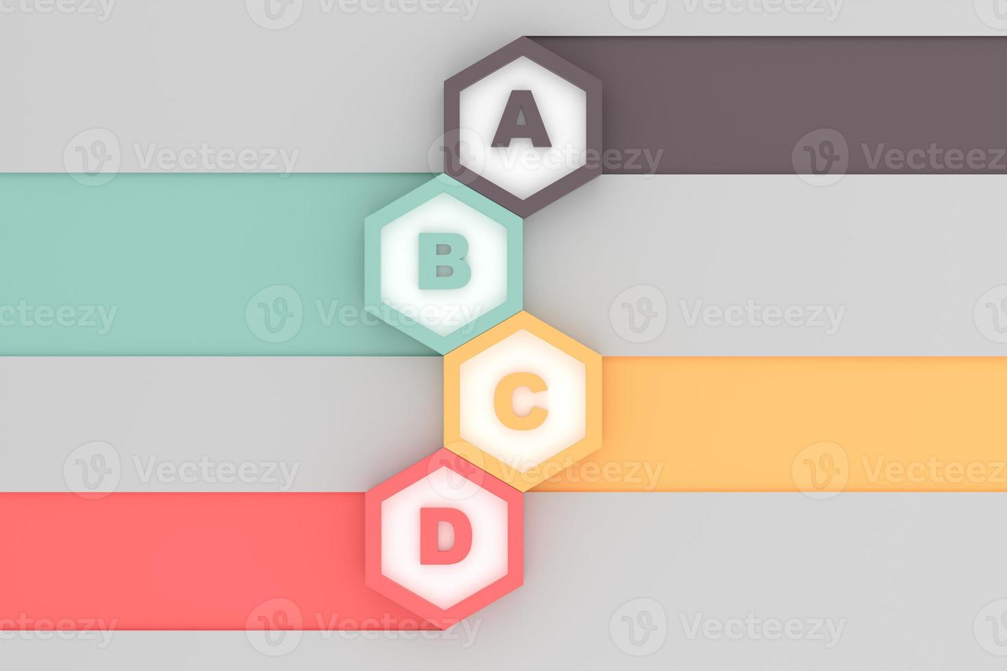 infographics for set of colorful hexagon buttons, banner design as set. photo