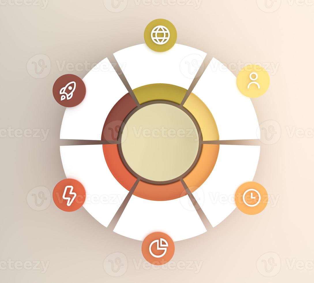 circulo gráfico infografía modelo para presentaciones, bandera diseño para publicidad foto