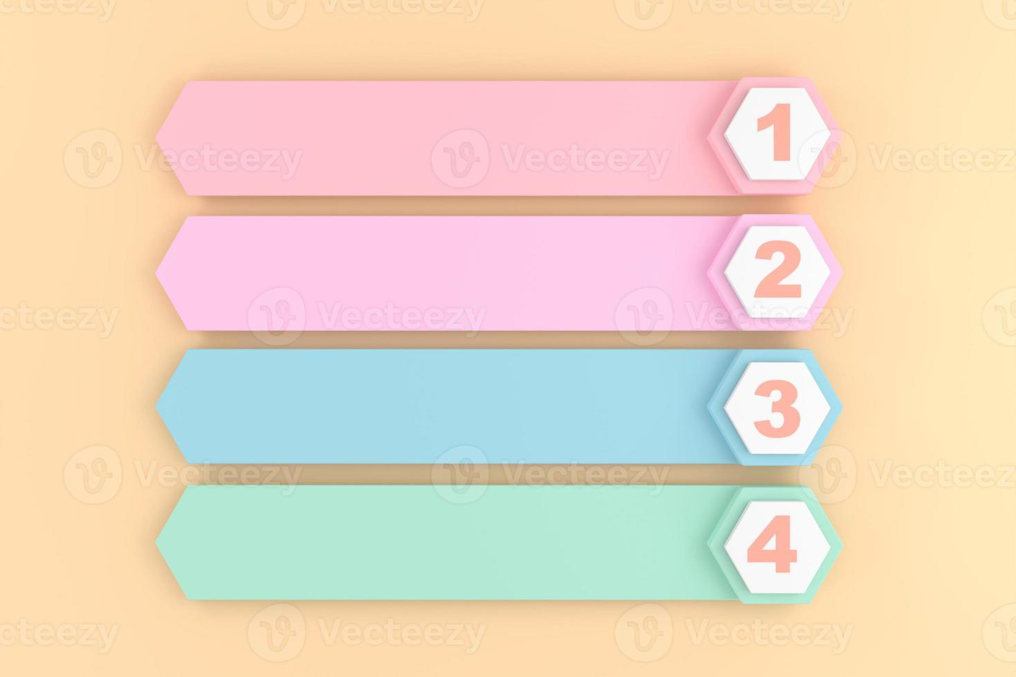 infographics for set of colorful hexagon buttons, banner design as set. photo