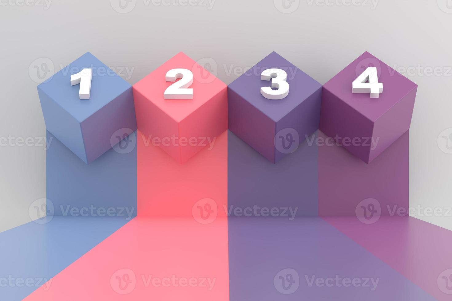 Set of infographic colorful banners square sections photo