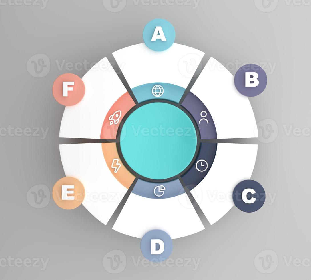 circulo gráfico infografía modelo para presentaciones, bandera diseño para publicidad foto