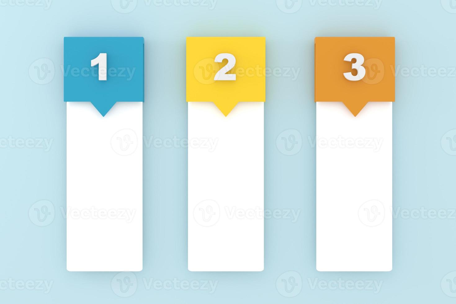 infographics banner design as set of 3, business design, step presentation photo
