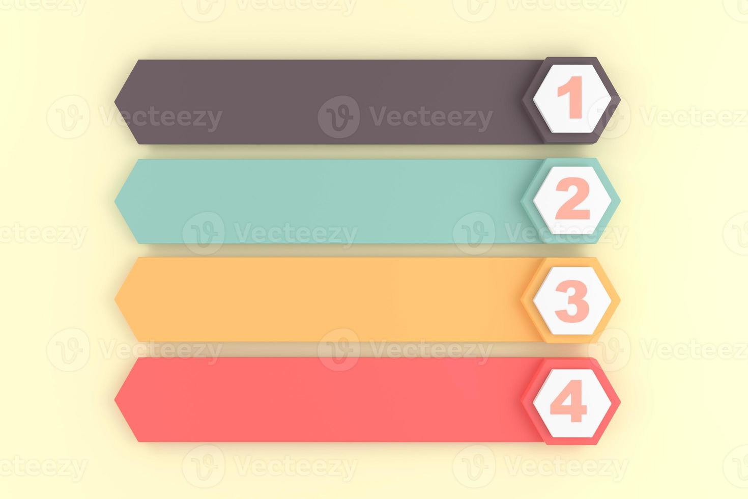 infographics for set of colorful hexagon buttons, banner design as set. photo