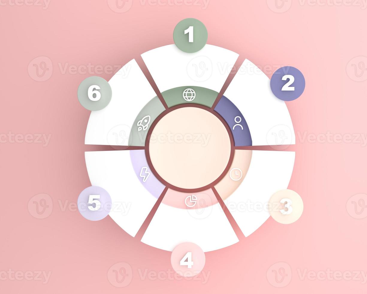 Circle chart infographic template for presentations, banner design for advertising photo