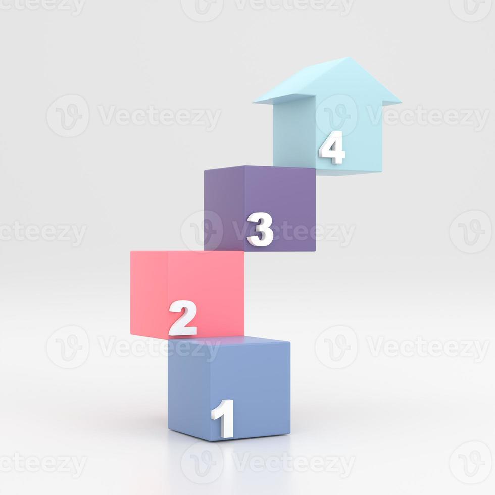 infographic chart template in modern style in an arrow shape photo