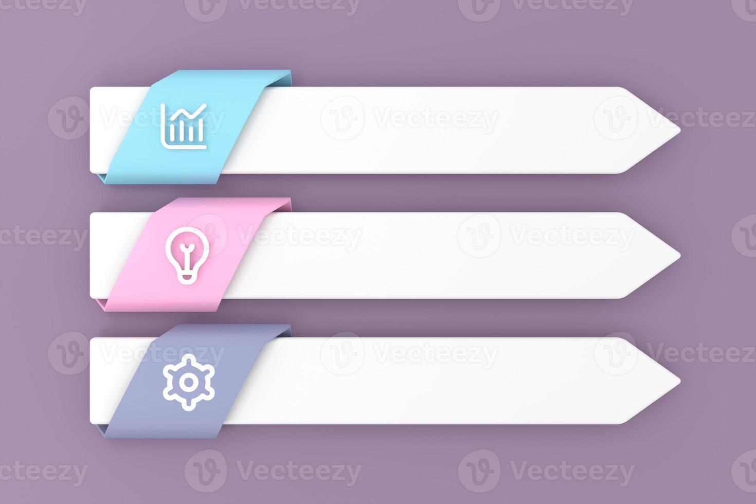 infographics for your business presentations. banner design as set of 3, step presentation photo